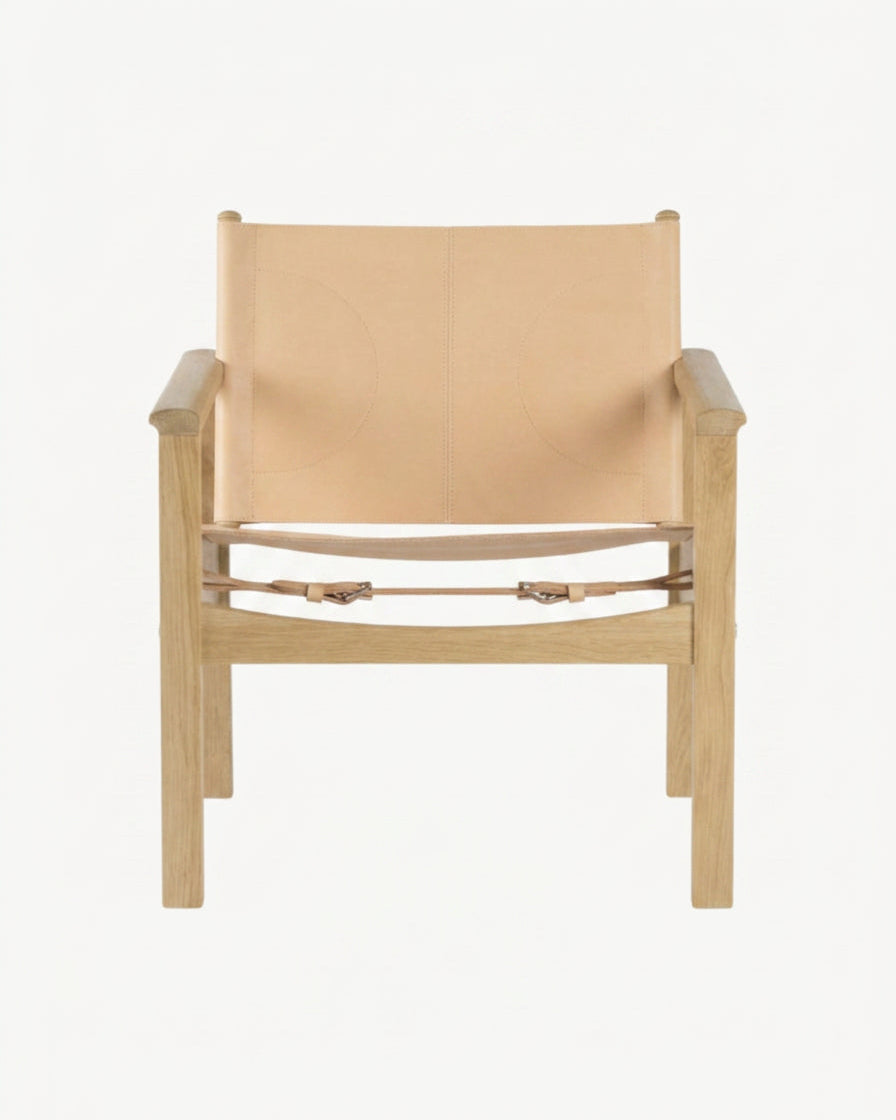 PEGLEV FAUTEUIL BUTACA ROBLE CUERO NATURAL VVN