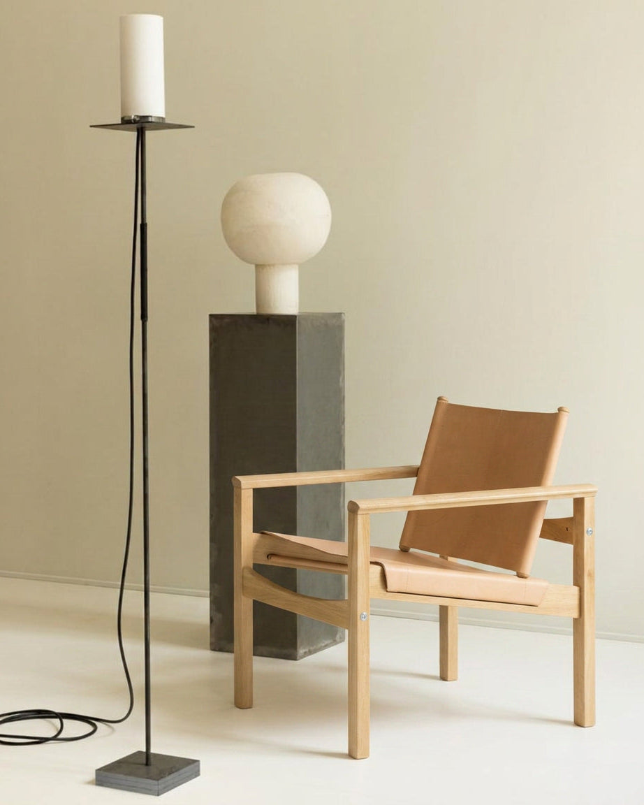 PEGLEV FAUTEUIL BUTACA ROBLE CUERO NATURAL VVN