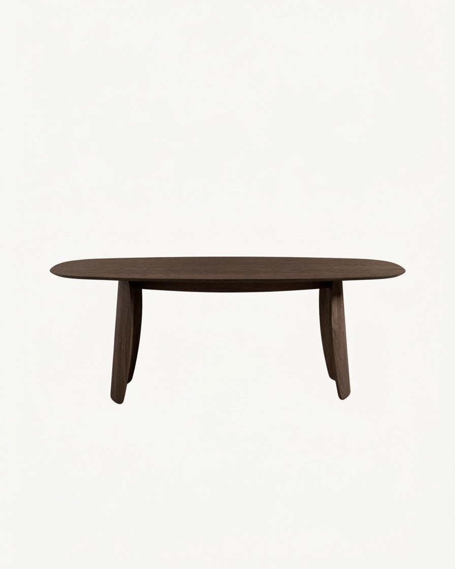 PETAL MESA DE COMEDOR RECTANGULAR GRIS CÁLIDO