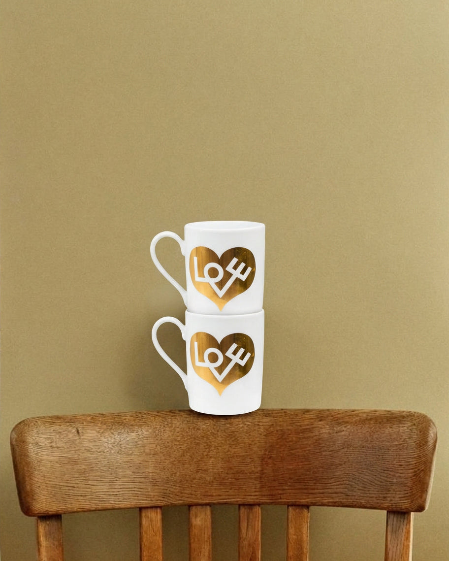 TAZA LOVE HEART, GOLD