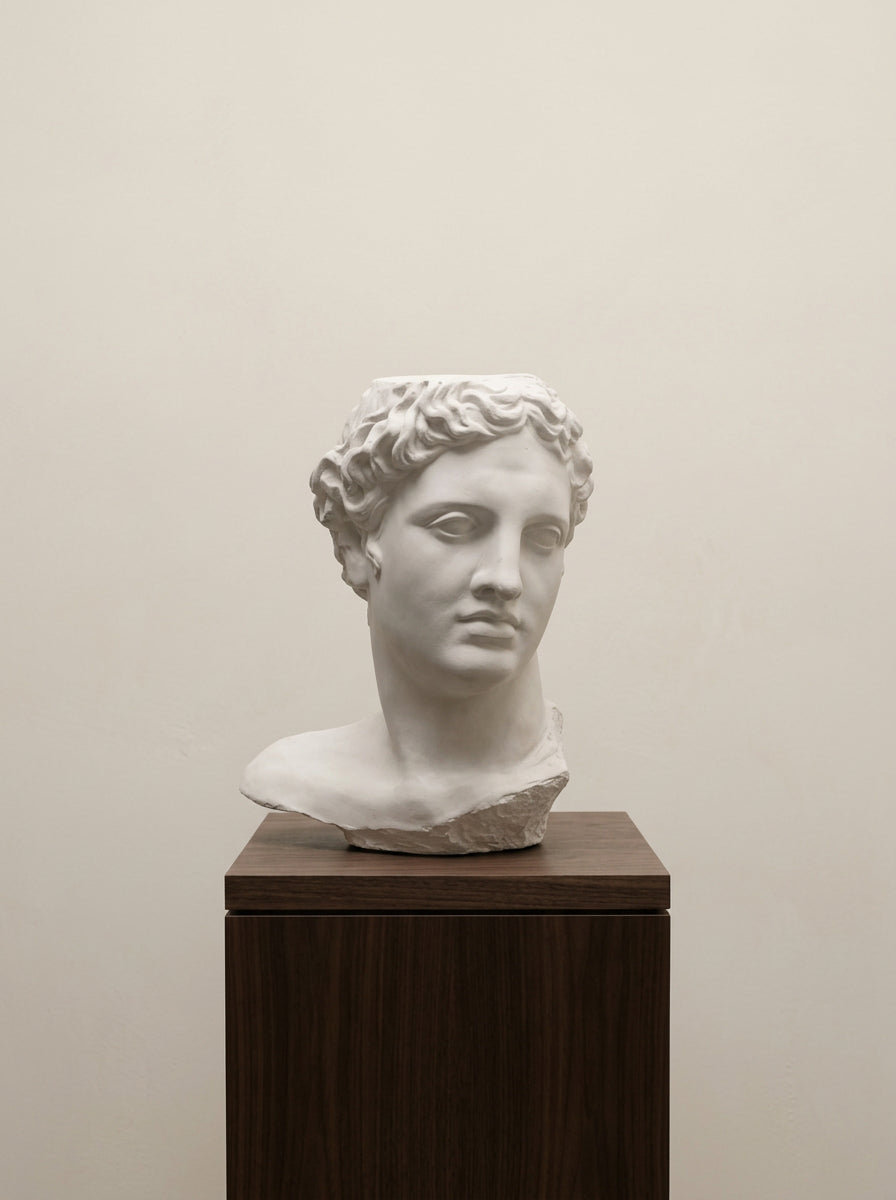 ESTATUA DE YESO CABEZA DE APOLLO