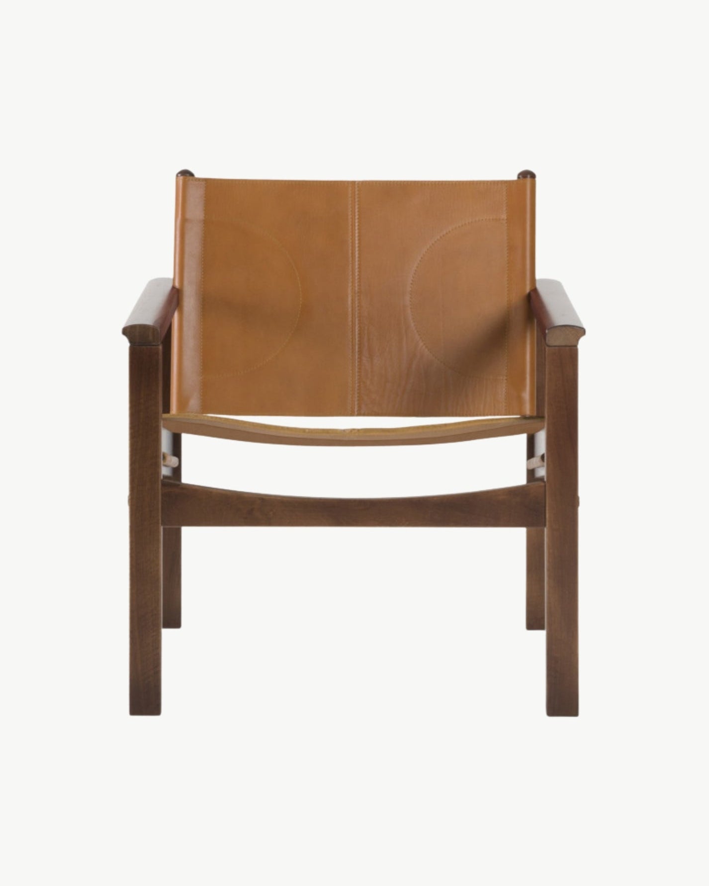 PEGLEV FAUTEUIL BUTACA NOGAL CUERO WHISKY