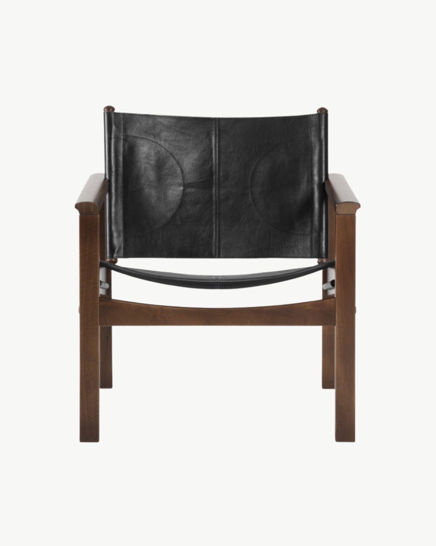 PEGLEV FAUTEUIL BUTACA NOGAL CUERO NEGRO