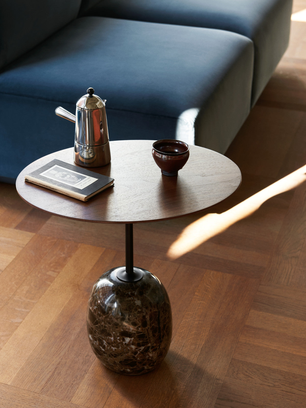 LATO LN9 LACQUERED WALNUT & EMPARADOR MARBLE