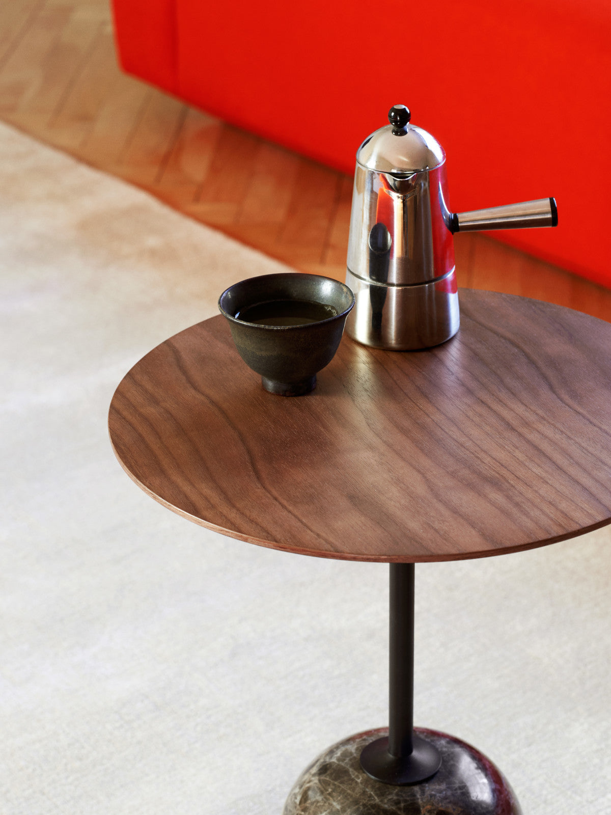 LATO LN8 LACQUERED WALNUT & EMPARADOR MARBLE