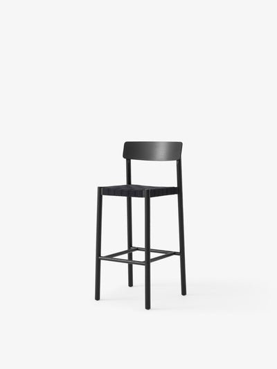TABURETE BETTY TK15 NEGRO CON TEJIDO NEGRO