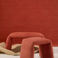 FOLDED POUF S SAFFRON RED