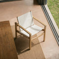 PEGLEV FAUTEUIL BUTACA ROBLE CUERO BLANCO