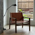 PEGLEV FAUTEUIL BUTACA NOGAL CUERO TERRACOTTA