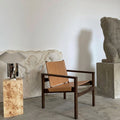 PEGLEV FAUTEUIL BUTACA NOGAL CUERO NATURAL VVN