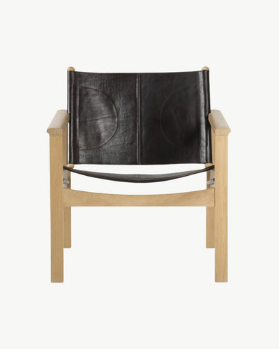 PEGLEV FAUTEUIL BUTACA ROBLE CUERO MACASSAR