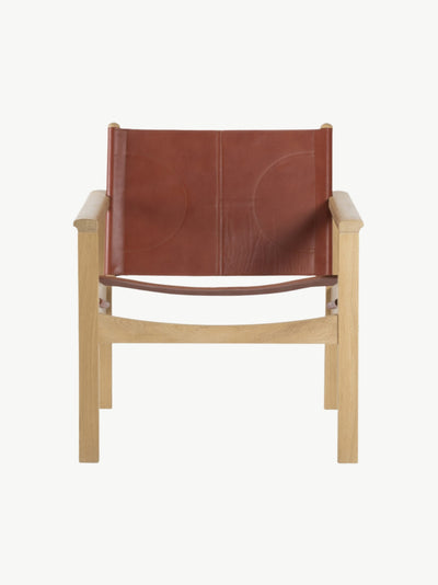 PEGLEV FAUTEUIL BUTACA ROBLE CUERO TERRACOTTA