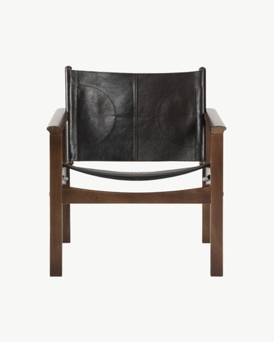 PEGLEV FAUTEUIL BUTACA NOGAL CUERO MACASSAR
