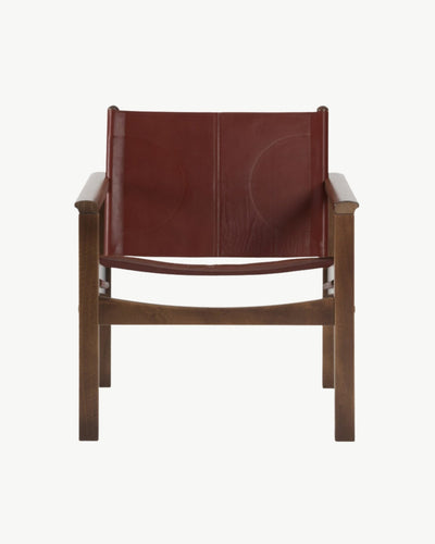 PEGLEV FAUTEUIL BUTACA NOGAL CUERO COGNAC