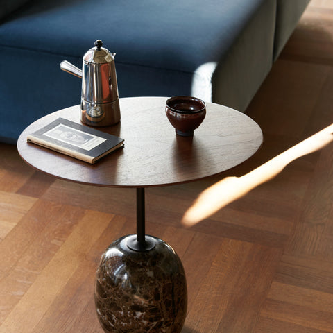 LATO LN9 LACQUERED WALNUT & EMPARADOR MARBLE