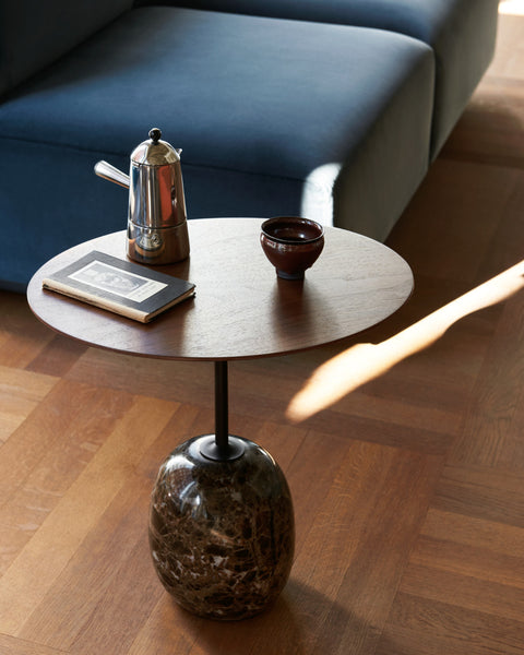 LATO LN9 LACQUERED WALNUT & EMPARADOR MARBLE