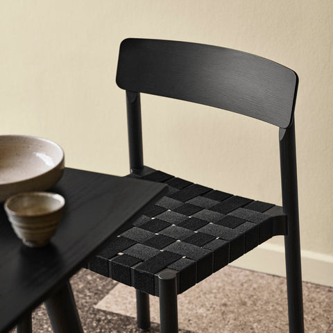 SILLA BETTY TK1 NEGRO CON LINO NEGRO