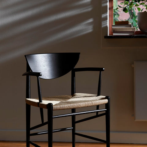 SILLA DRAWN HM4 ROBLE LACADO NEGRO