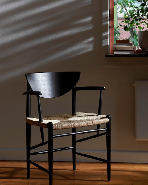 SILLA DRAWN HM4 ROBLE LACADO NEGRO