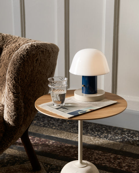 LATO LN8 LACQUERED OAK & CREMA DIVA MARBLE