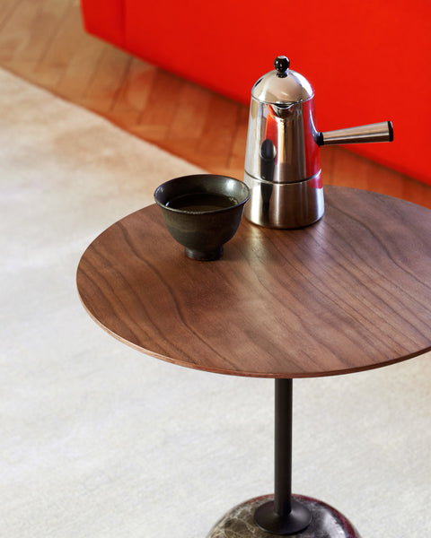 LATO LN8 LACQUERED WALNUT & EMPARADOR MARBLE