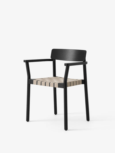 SILLA BETTY TK9 NEGRO CON LINO NATURAL