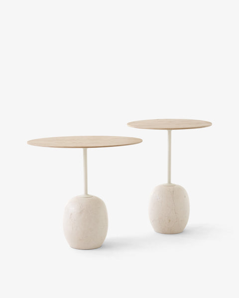 LATO LN9 LACQUERED OAK & CREMA DIVA MARBLE