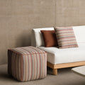 ZAHARA PUF EXTERIOR TERRA STRIPE
