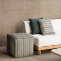 ZAHARA PUF EXTERIOR BLUE STRIPE