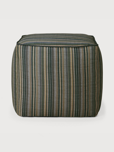 ZAHARA PUF EXTERIOR BLUE STRIPE