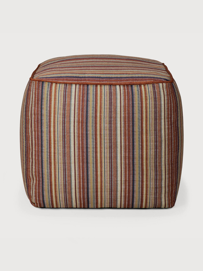 ZAHARA PUF EXTERIOR TERRA STRIPE