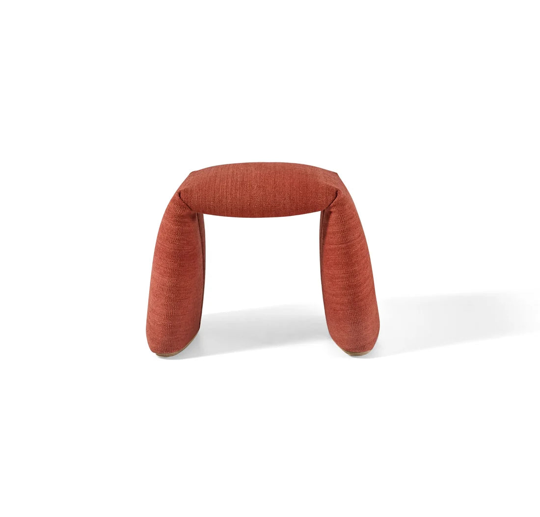 FOLDED POUF S SAFFRON RED