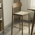 TABURETE BETTY TK15 ROBLE CON TEJIDO NATURAL